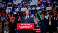 California governor unveils voting lines plan to counter Texas Republicans