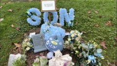 Ornaments stolen from grave of baby who died in crash