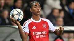 Who is Arsenal's teenage debutant Salmon?