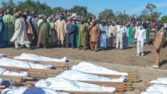 The 43 farmers were buried on Sunday
