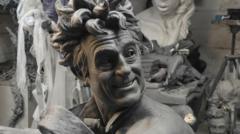 Vandals rip door knockers off naked Terry Jones sculpture