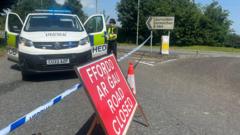 Major incident declared after bus overturns in crash near roundabout