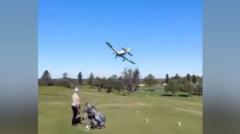 Watch: Plane makes emergency landing on Australian golf course