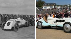 Land speed record car Babs returns to beach for centenary