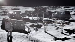 Maquete da base lunar