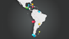 Ilustração sobre disputas territoriais na América Latina