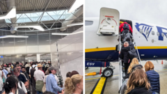 Passport 'mega queue' strands Ryanair passengers in Greece