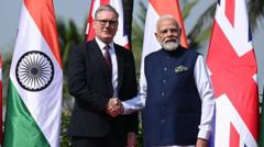 Starmer meets Modi on his first visit to India