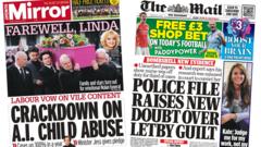 The Papers: 'New doubt over Letby guilt' and 'crackdown on AI child abuse'