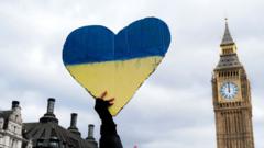 Акция солидарности с Украиной в Лондоне
