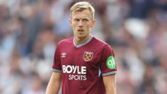 West Ham's Ward-Prowse set for Burnley medical