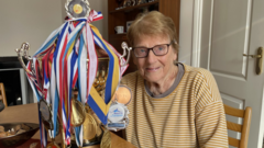 Table tennis ‘golden girl’, 99, plays every day