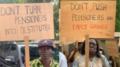Ghana pensioners dey protest