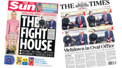 The Papers: 'The Fight House' and 'Meltdown in Oval Office'