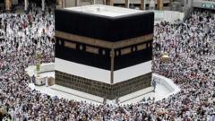 Muslim pilgrims circle the Kaaba as they pray at the Grand Mosque, during the annual haj pilgrimage in the holy city of Mecca, Saudi Arabia July 12, 2022