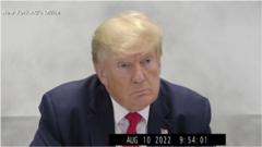 Donald Trump in recorded deposition