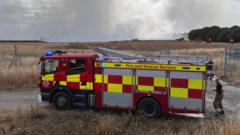 Fifty firefighters tackle blaze at beauty spot