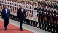 Pomp and pageantry: Key moments from day one of Trump's visit to China