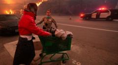 In pictures: Dramatic scenes as wildfires sweep through west LA