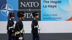 Leaders gather in Hague as Nato chief Rutte says higher spending top priority