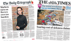 The Papers: 'Markets turn on Reeves' and 'soaring cost of sickness claims'