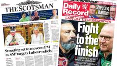 Scotland's papers: Streeting set to move on Starmer and 'fight to the finish'