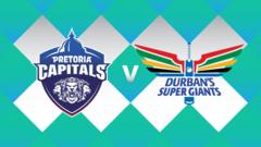 Pretoria Capitals v Durban’s Super Giants – SA20 scorecard