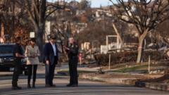 Trump tours LA fire destruction amid worries about disaster aid