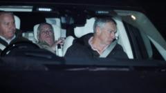 Watch as Andrew's car leaves police station