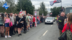 Hundreds of protesters gather at asylum hotel