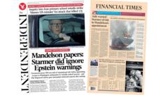 The Papers: 'Starmer did ignore Epstein warnings' and 'Record oil release'