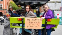 Stranded cruise ship passengers say bon voyage to Belfast