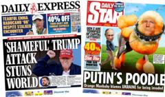 The Papers: 'Shameful' Trump attack on Zelensky and 'Tearful Emma'