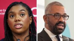 Cleverly returns to Tory front bench as Badenoch reshuffles team