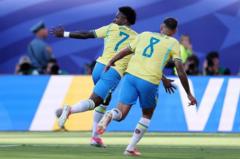 1 x 1 | Com gol de Vini Jr, Brasil empata o jogo contra o Marrocos; acompanhe