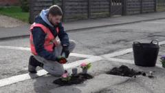 'Vigilante' plants flowers in potholes