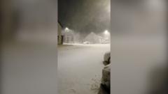 Thundersnow captured in Storm Goretti