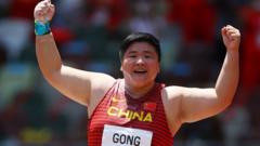 巩立姣在东京奥运会女子铅球项目中夺得金牌。