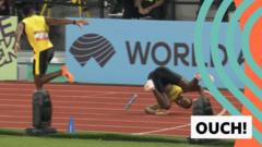 Disaster strikes for Jamaica as Forte suffers injury in 4x100m