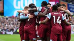 Premier League: Antonio double puts West Ham 2-0 up against Aston Villa