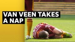 'He's dreaming of 30 goals' - silky Van Veen's sleepy celebration