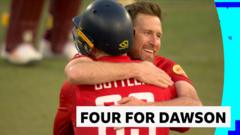 'He's back!' - Dawson takes four wickets on England return