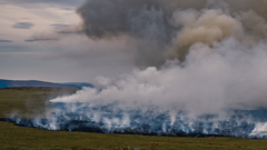 Helicopter tackles 'challenging' moorland wildfire major incident