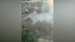 Substantial trackside fire shuts Stratford station