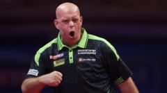 Van Gerwen survives scare at European Championship