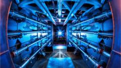 Foto do laser da National Ignition Facility 