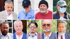 Six men deny child abuse and rape charges