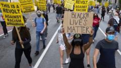 Black Lives Matter march in Washington DC, 15 June