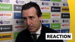 Emery ‘disappointed’ but Villa must remain motivated