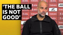 Man City manager Guardiola criticises FA Cup ball